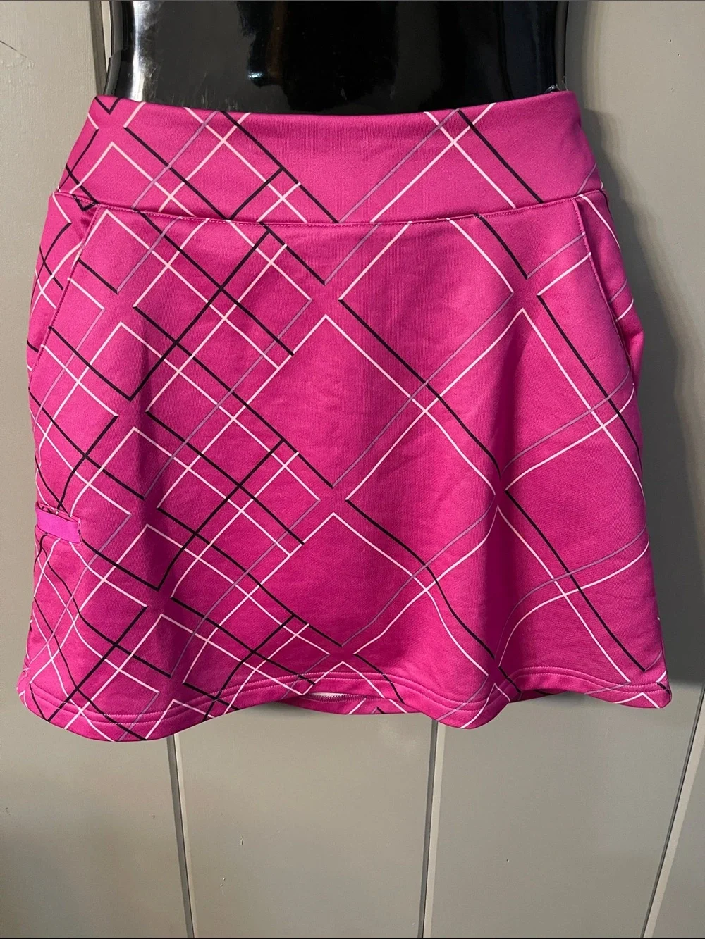 Adidas Skort Skirt Short Golf Pickleball Tennis Purple Pockets Sporty Tomboy